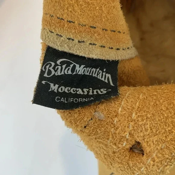 Vintage 70s OOAK Handmade Bald Mountain Moccasins Ankle Boot Renn Faire Festival - Picture 3 of 15